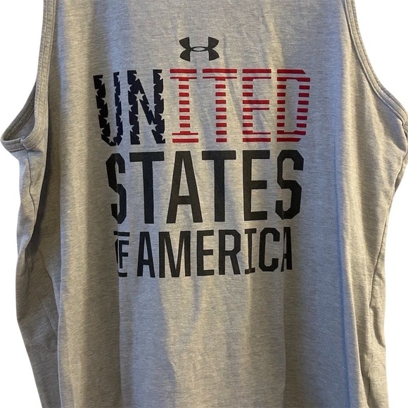 Under Armour Men's USA Graphic Tank Top Gray Size M - Picture 3 of 8